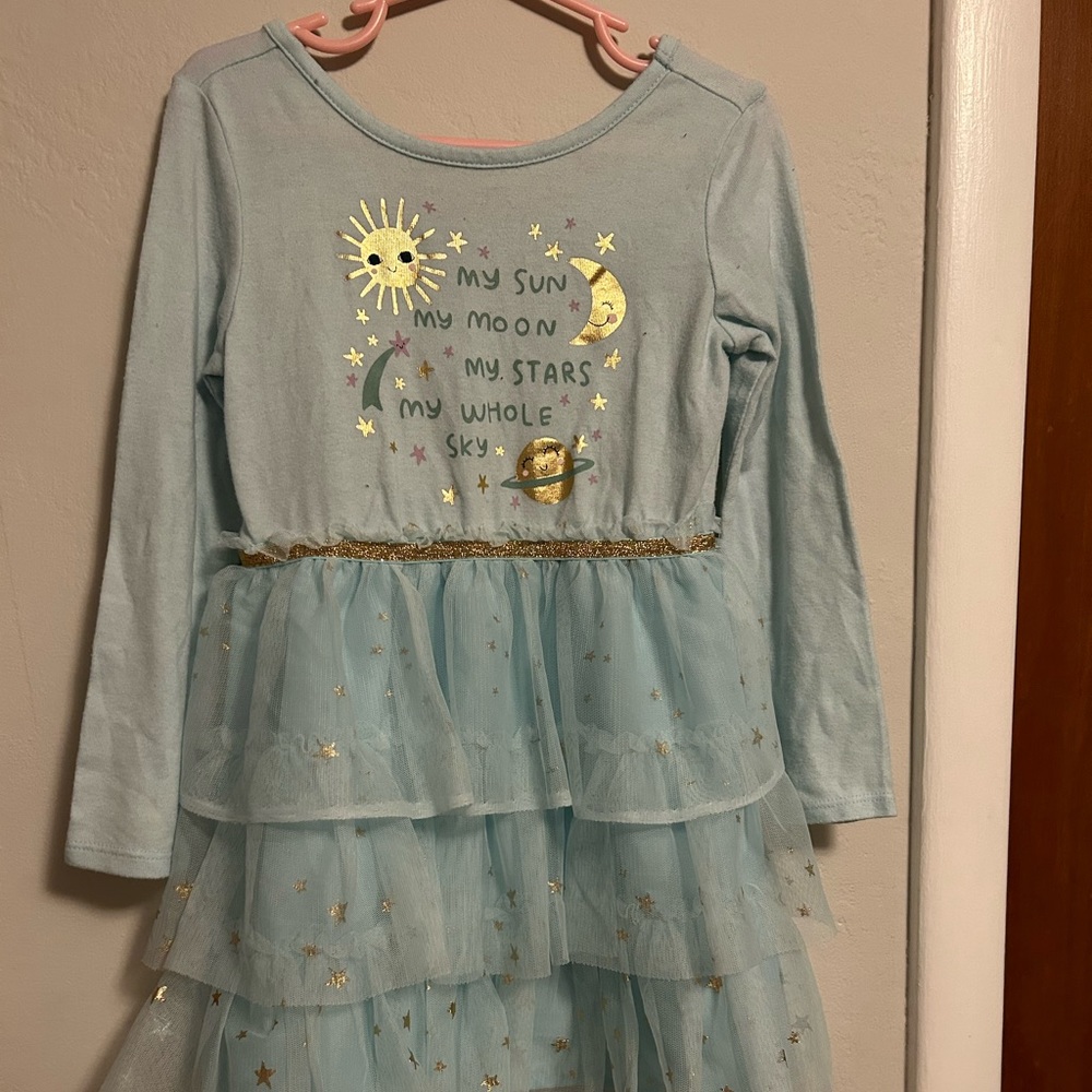 Cat and Jack toddler Girl baby blue tutu dress